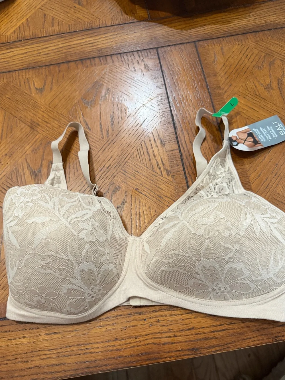 Bali Breathe Cotton Modal Wireless T-Shirt Convertible Bra DF7594 Size Large